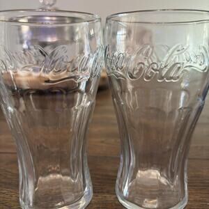 Clear COCA COLA Glass Approx 16 oz  6” Tall